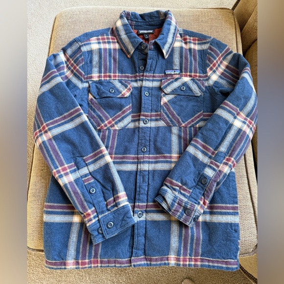 Patagonia Blue Plaid Flannel Button-Up Shirt Size Smalll